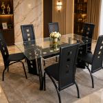 MODERN GLASS DINING TABLE - MWAJO FURNITURE KENYA