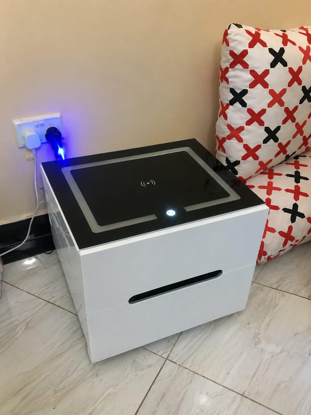 SMART LED BEDSIDE DRAWER WITH CHARGING PAD -MWAJO FURNITURE KENYA