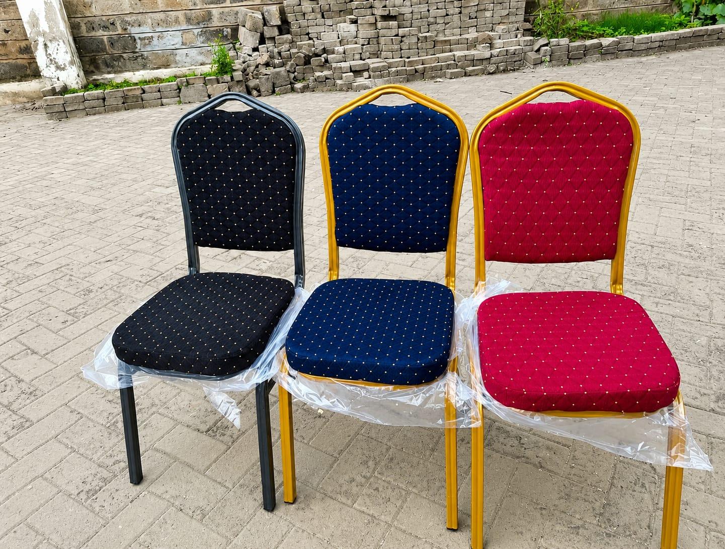Quilted banquet chairs, durable event seating -mwajo furniture nairobi